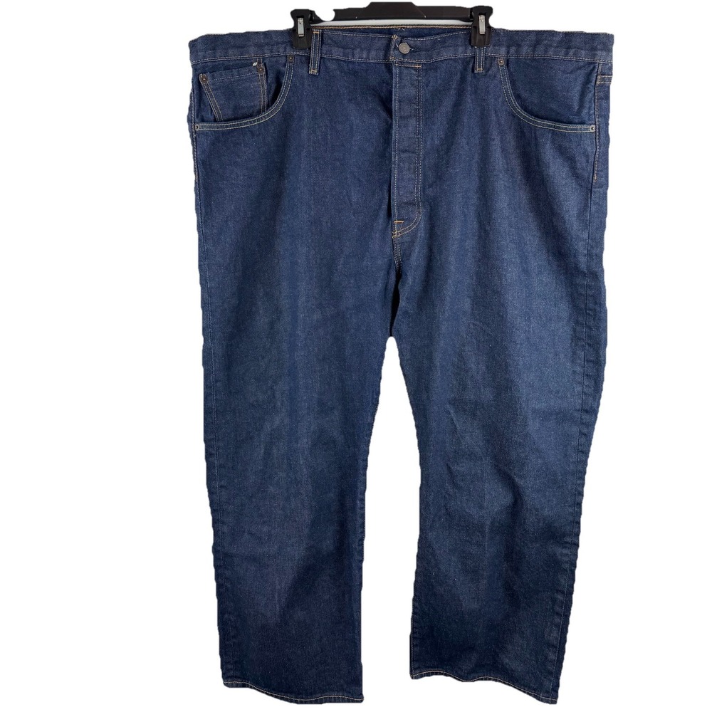 LEVI'S 501 Mens button fly blue denim jeans - 50W x 30L *ACTUAL 50W x 28L*